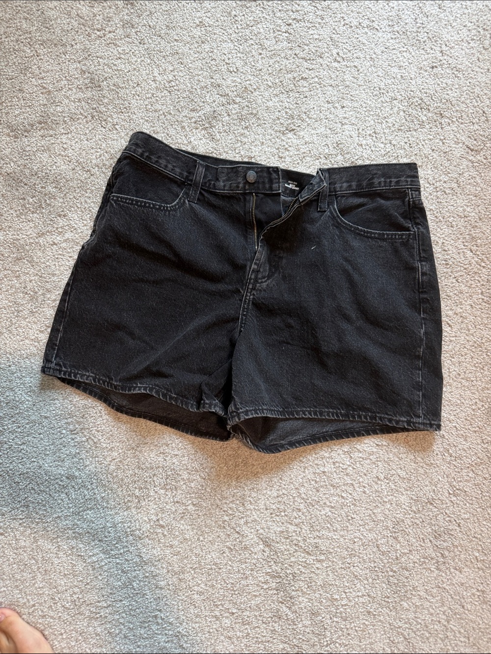 Old Navy Black Denim Shortie Shorts